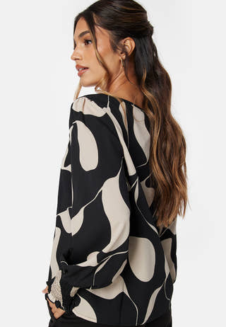 Vmlydia LS V-neck smock top