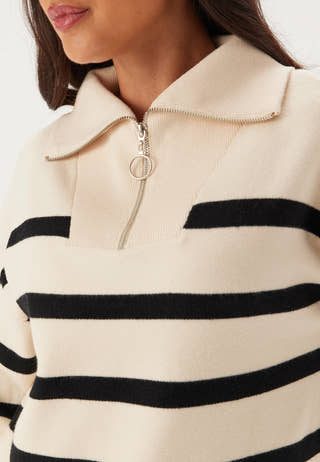 Vmsaba Stripe Ls Highneck Blouse