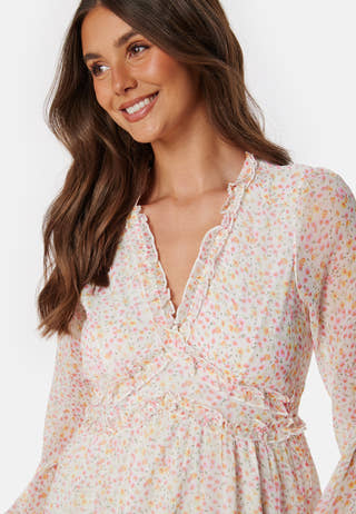 Vmsmilla LS frill short dress