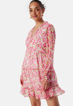 Vmsmilla LS frill short dress