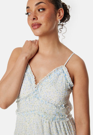 Vmsmilla singlet V frill dress