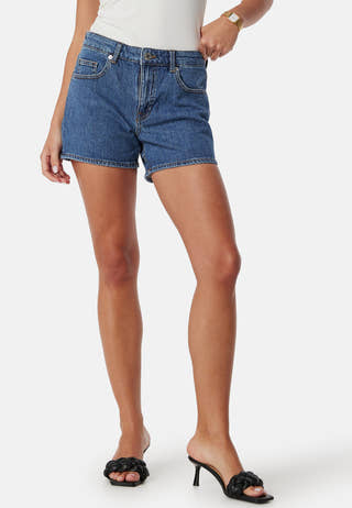 Vmtess mid rise short denim shorts