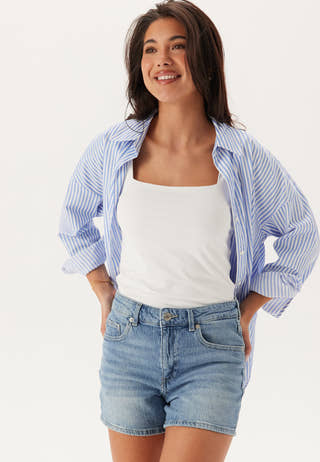 Vmtess mid rise short denim shorts