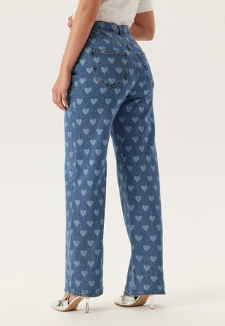 Vmtessa Hr Wide Jeans Print