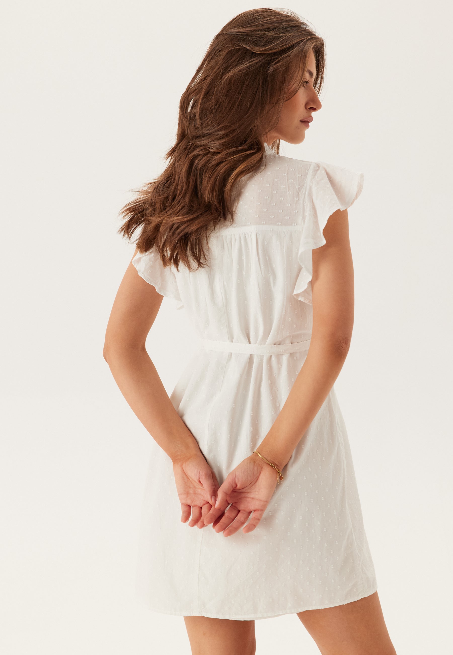 Vero moda Vmtrine Sl Short Lace Dress Dresses White Vero moda Vmtrine Sl Short Lace Dress Dresses White