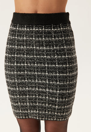 Audrey Check Knit Skirt