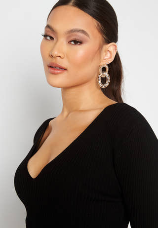 Gabbi L/S Slit Dress