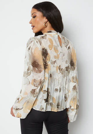 Jamin Highneck L/S Plisse Top