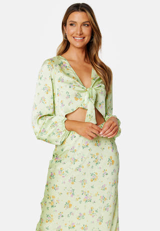 Louis L/S Tie Cropped Top
