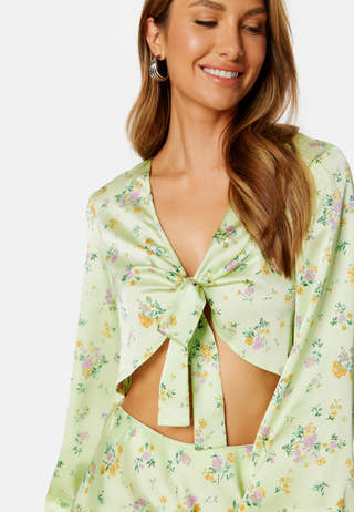 Louis L/S Tie Cropped Top