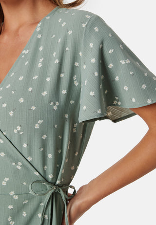 Vilovie S/S Wrap Midi Dress