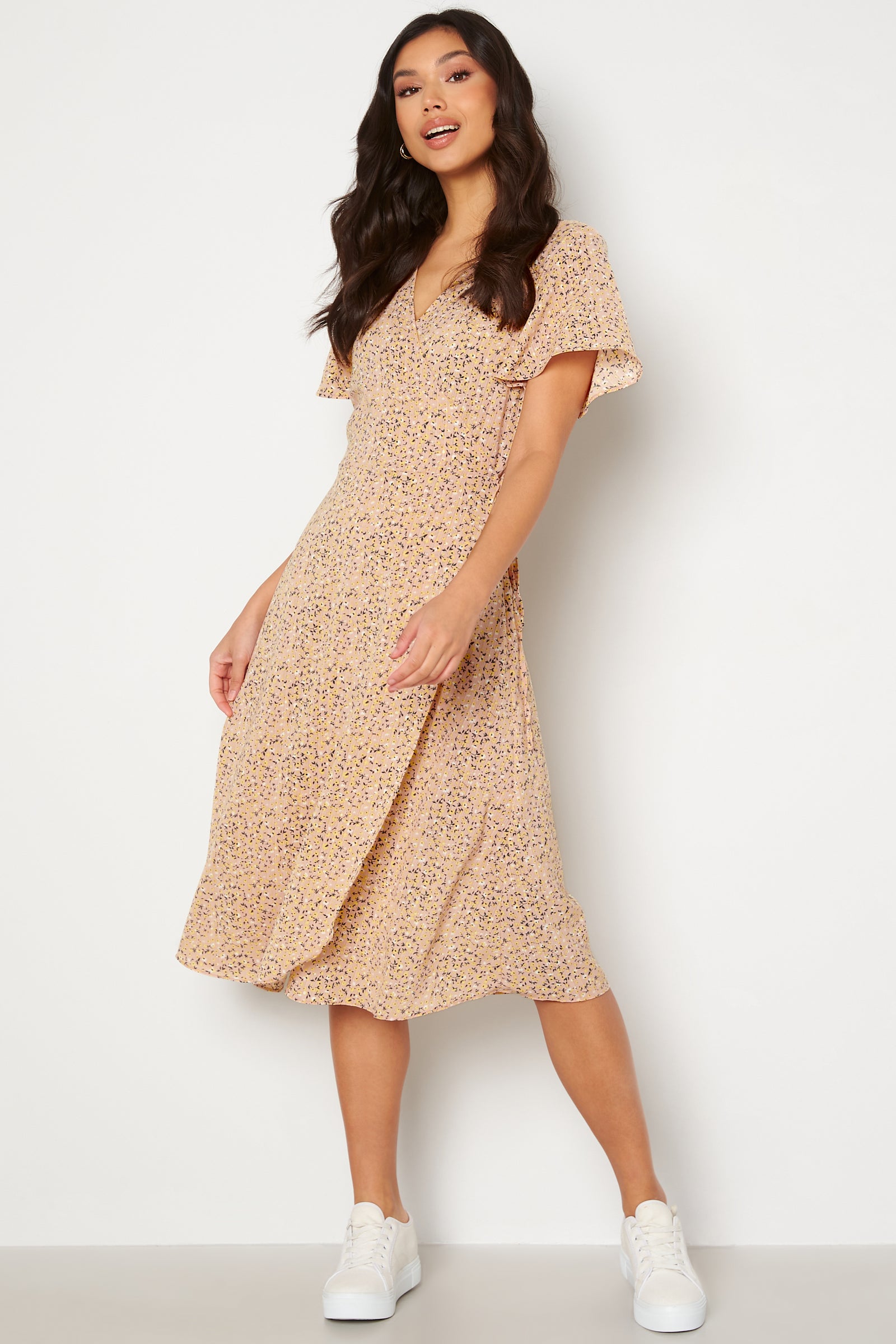 Vila – Lovie S/S Wrap Midi Dress – campaign-outlet