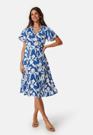 Vilovie S/S Wrap Midi Dress