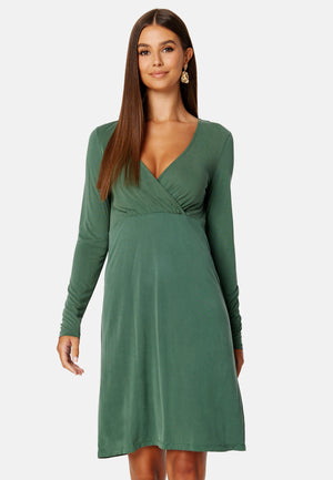 Modala L/S Wrap Midi Dress/SU