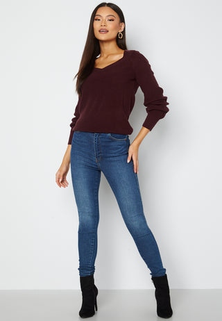 Myntani L/S V-Neck Knit Top