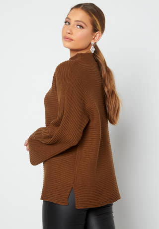 Oa Funnel Neck Knit Top