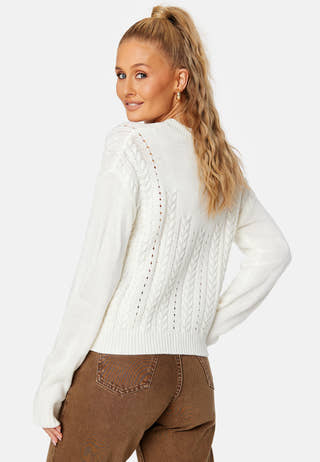 Oa L/S Cable Knit Cardigan