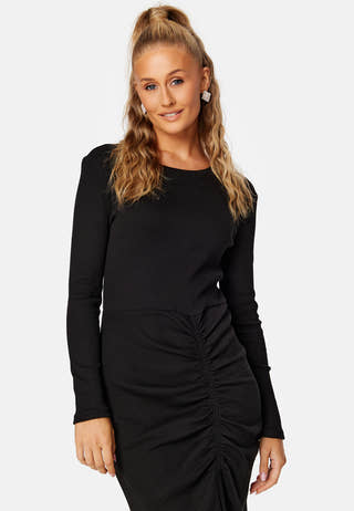 Ribena L/S Slit Midi Dress