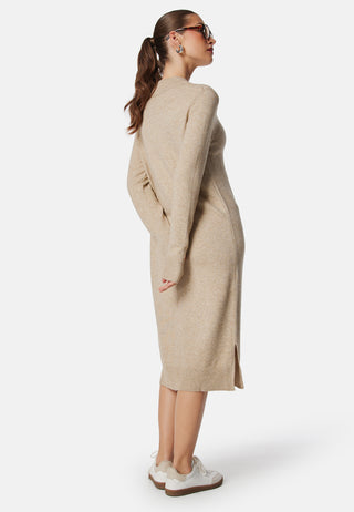 Viril Crew Neck Midi Dress