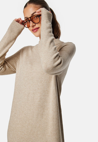 Viril Crew Neck Midi Dress