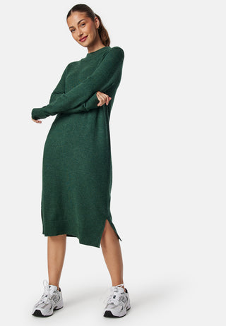 Viril Crew Neck Midi Dress