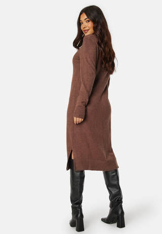 Viril Crew Neck Midi Dress