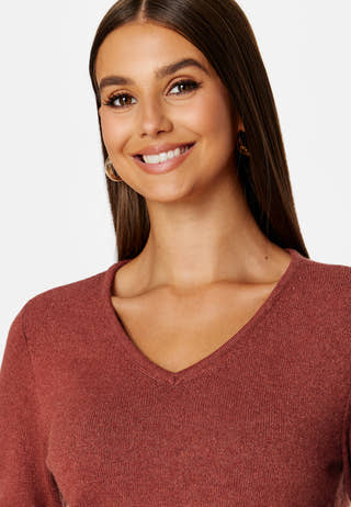 Ril L/S V-neck Knit Top