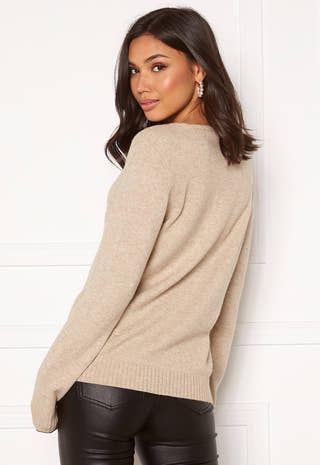 Ril L/S V-neck Knit Top