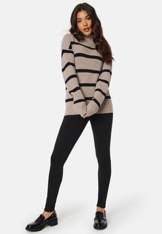 Viril Mockneck L/S Knit Rib Top