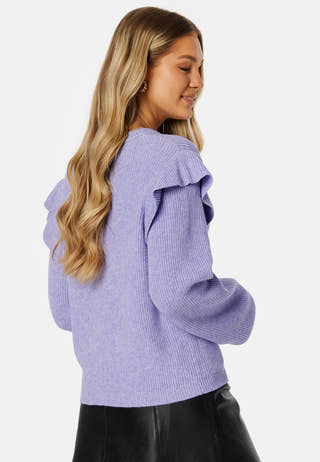 Ril O-Neck Flounce Knit Top