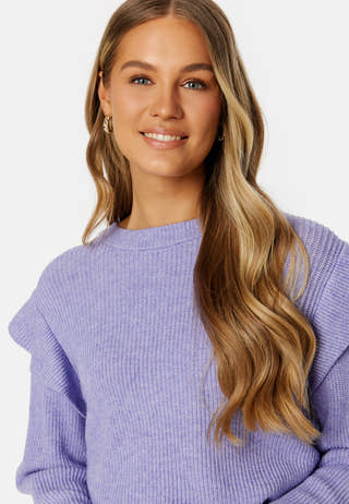 Ril O-Neck Flounce Knit Top