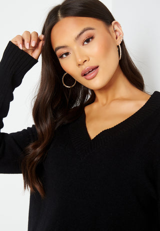 Ril Oversize V-Neck Knit Top