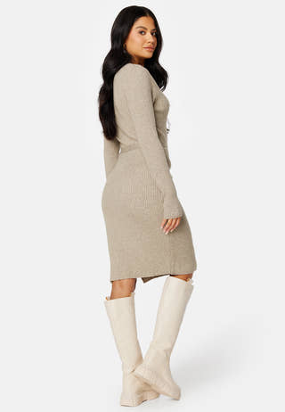 Ril Wrap L/S Knit Dress