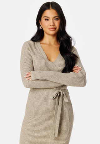 Ril Wrap L/S Knit Dress