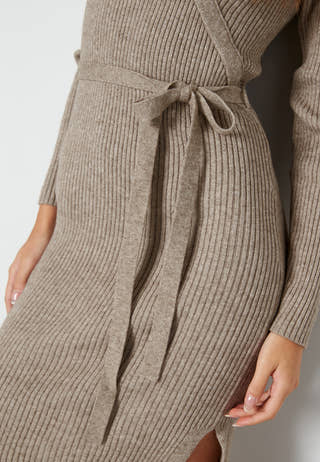 Ril Wrap L/S Knit Dress