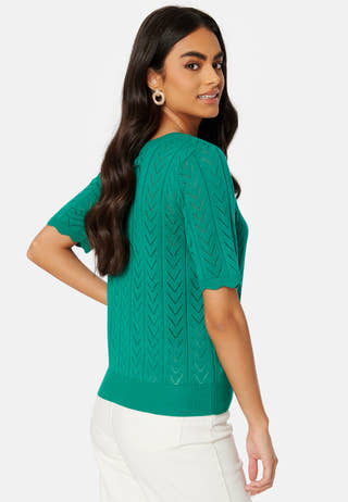 Shelley O-Neck 2/4 Knit Top