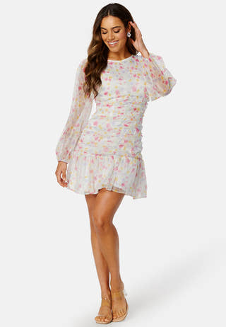 Sophia L/S O-Neck Short Dress