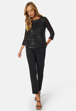 Sparkling 3/4 O-Neck Top