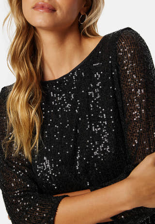 Sparkling 3/4 O-Neck Top