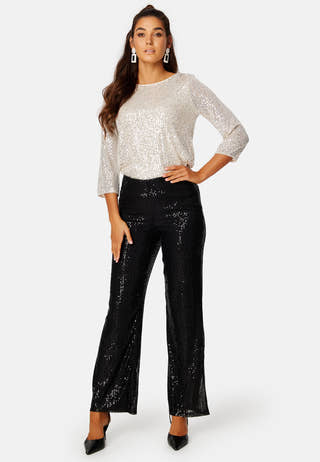 Sparkling 3/4 O-Neck Top