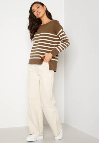 Suza Boatneck L/S Stripe Knit Top