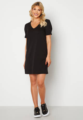 Tinny V-Neck S/S Puff Sleeve Dress