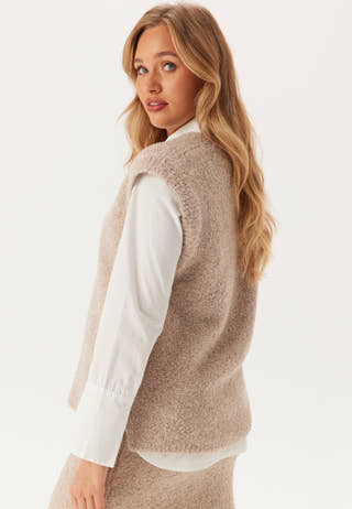 Viabby V-neck S/L KNIT VEST KN