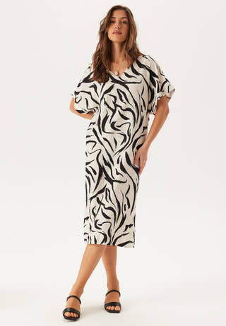 Viclo V-neck 2/4 MIDI DRESS  M