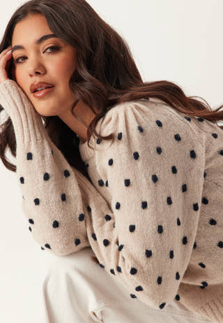 Vidottie L/S O-NECK KNIT TOP O