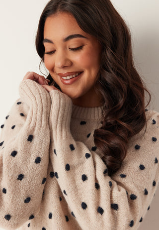 Vidottie L/S O-NECK KNIT TOP O