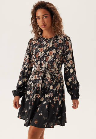 Vielma O-neck L/S SHORT DRESS
