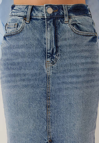 Vijaf Hw Midi Denim Skirt-noos