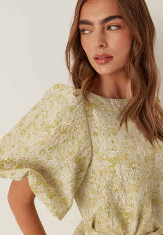 Vikaia Boat Neck 2/4 JACQ SHORT DRESS