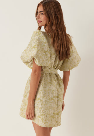 Vikaia Boat Neck 2/4 JACQ SHORT DRESS